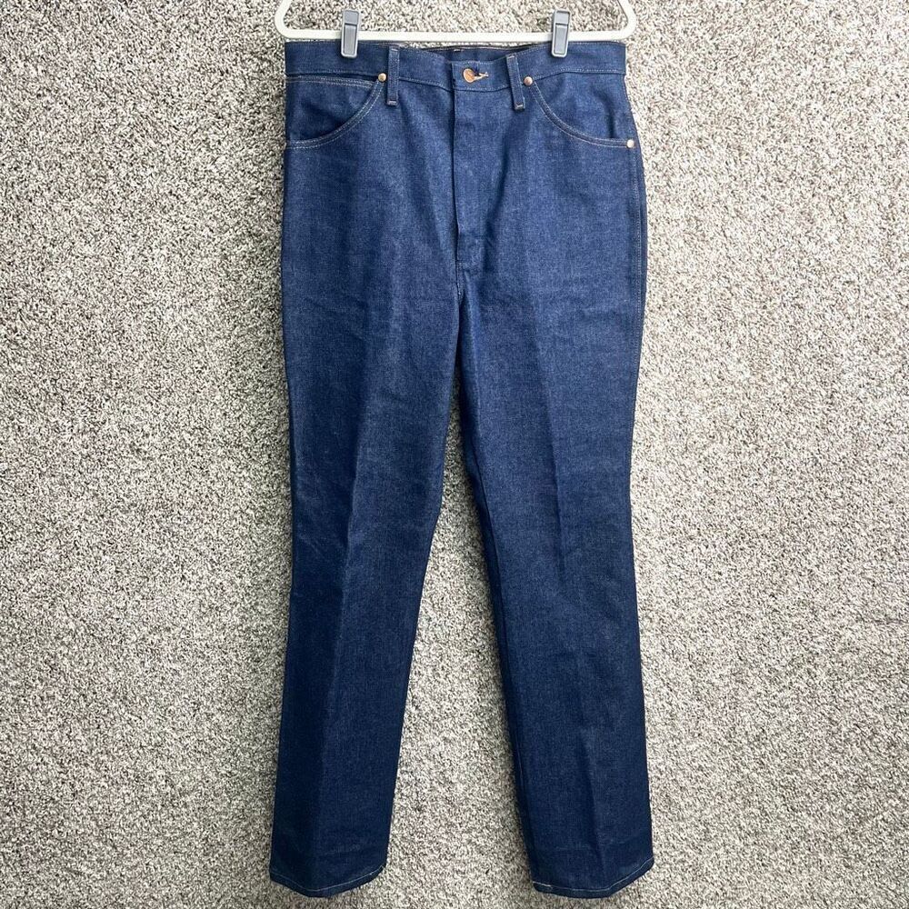Wrangler Jeans Men’s 35x34 100% Cotton Dark Wash Denim Cowboy